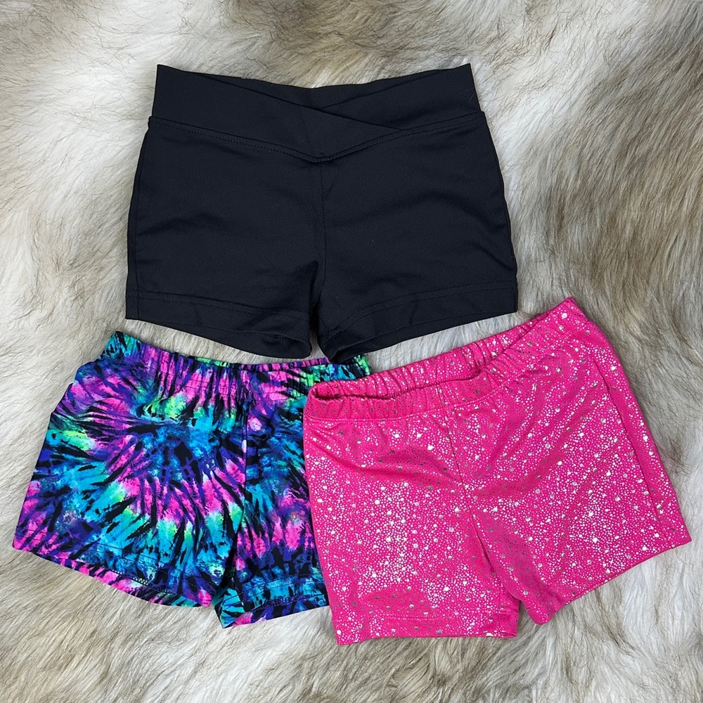 Colorful Kids Shorts Set for Gymnastic or Dance - Size Small